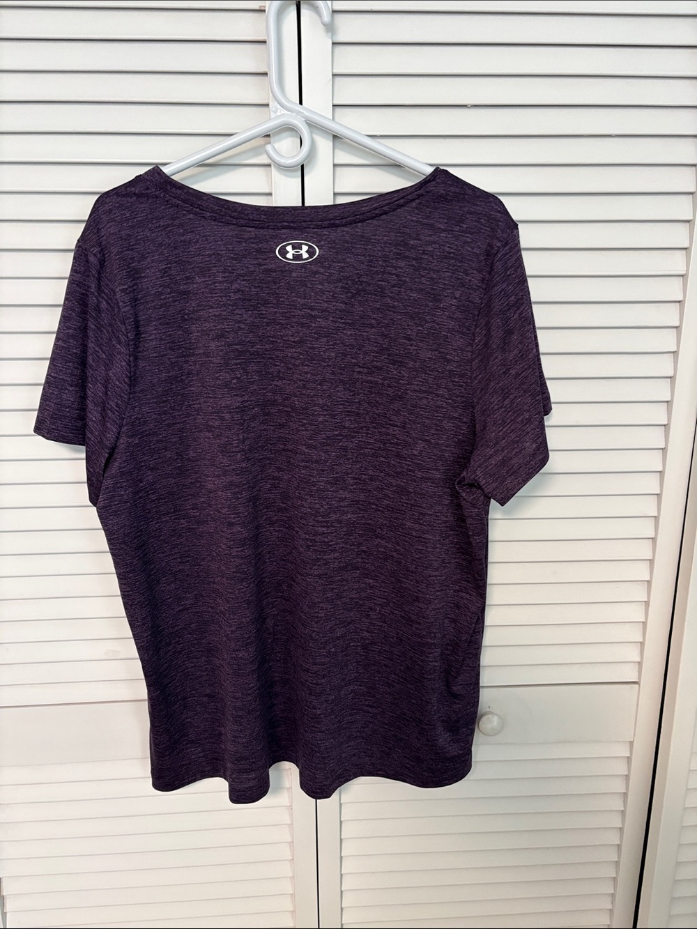 Women’s Under Armour Purple Heather V-Neck Tee 1X - Picture 3 of 5